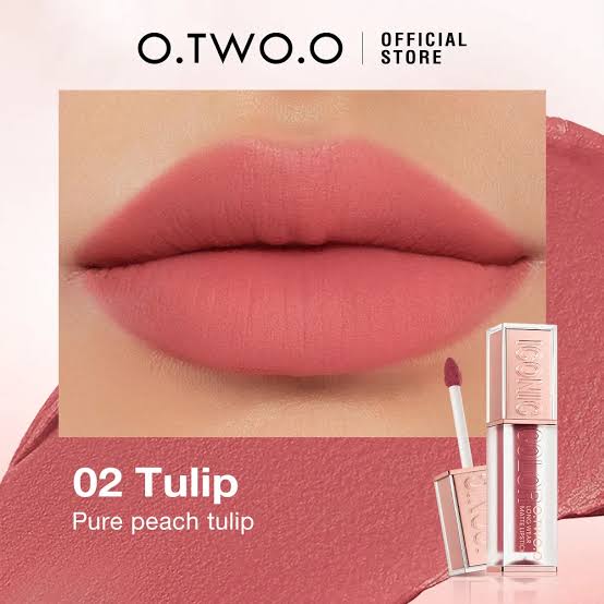 رژلب مایع مات مخملی O.TWO.O رنگ Tulip | ماندگاری بالا و جلوه طبیعی