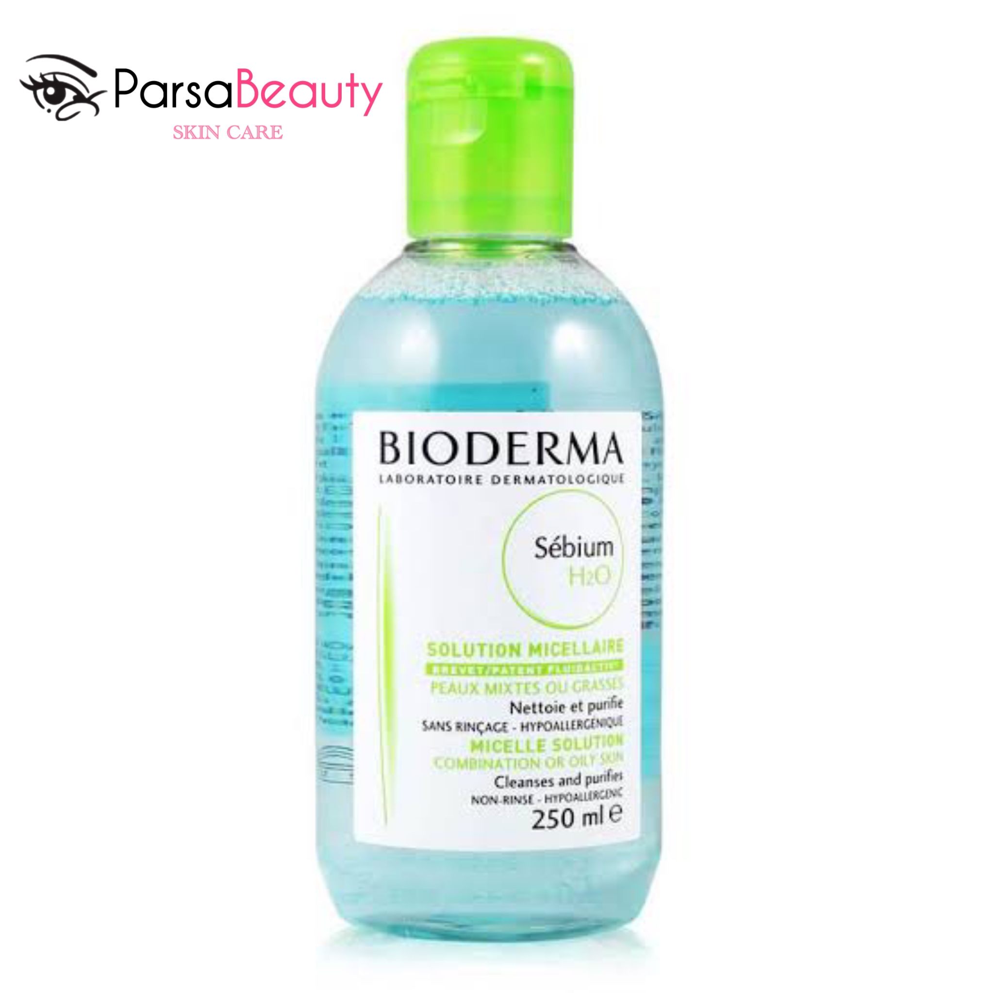 میسلار واتر بایودرما پوست چرب فرانسه مدل sebium H2O حجم 500 میل