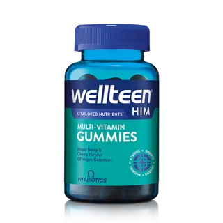 مولتی ویتامین پاستیلی Wellteen Him ویتابیوتیکس 60 عددی اصل