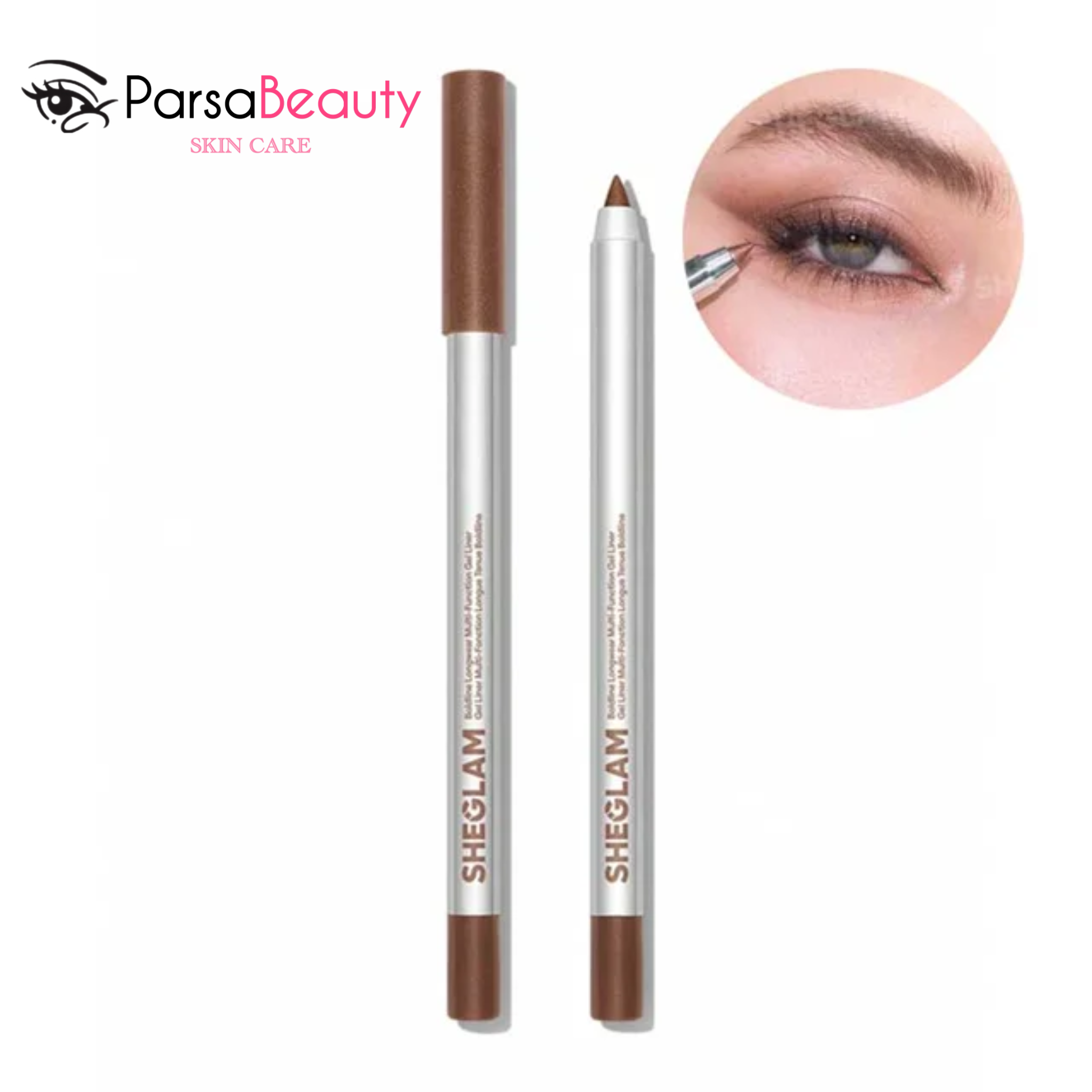 خط چشم ژلی شیگلم مدل Boldline Longwear رنگ قهوه ای شاین Metallic Brown اصل