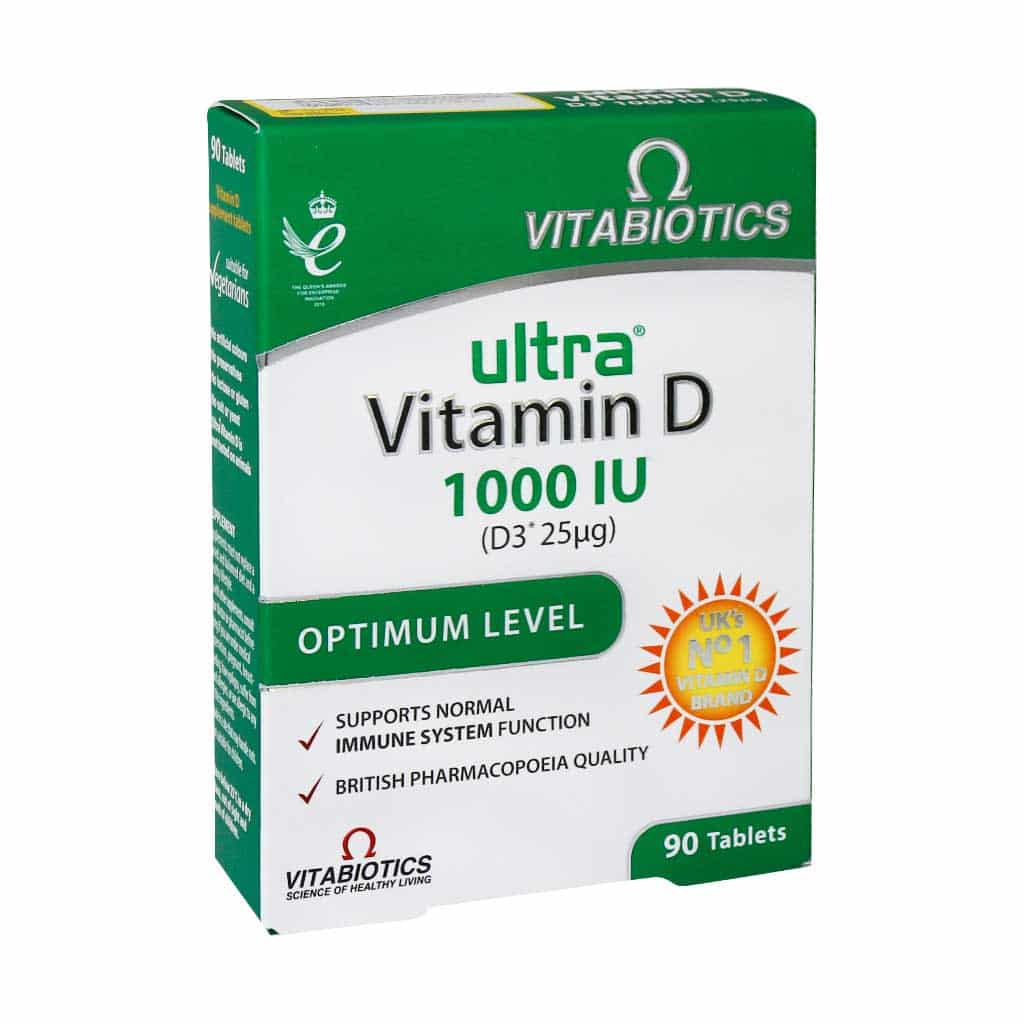 قرص اولترا ویتامین D3 1000 واحدی ویتابیوتیکس Ultra Vitamin D3 | تقویت استخوان، سیستم ایمنی و سلامت عمومی بدن 90عددی