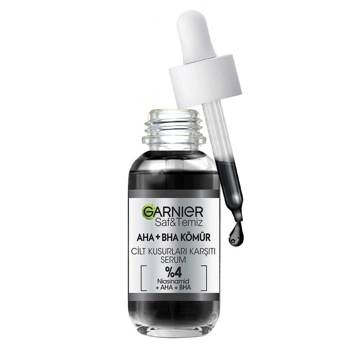 سرم لایه بردار زغال گارنیر اصل | کاهش جوش، کنترل چربی و کوچک‌کننده منافذ