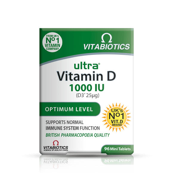 قرص اولترا ویتامین D3 1000 واحدی ویتابیوتیکس Ultra Vitamin D3 | تقویت استخوان، سیستم ایمنی و سلامت عمومی بدن 90عددی