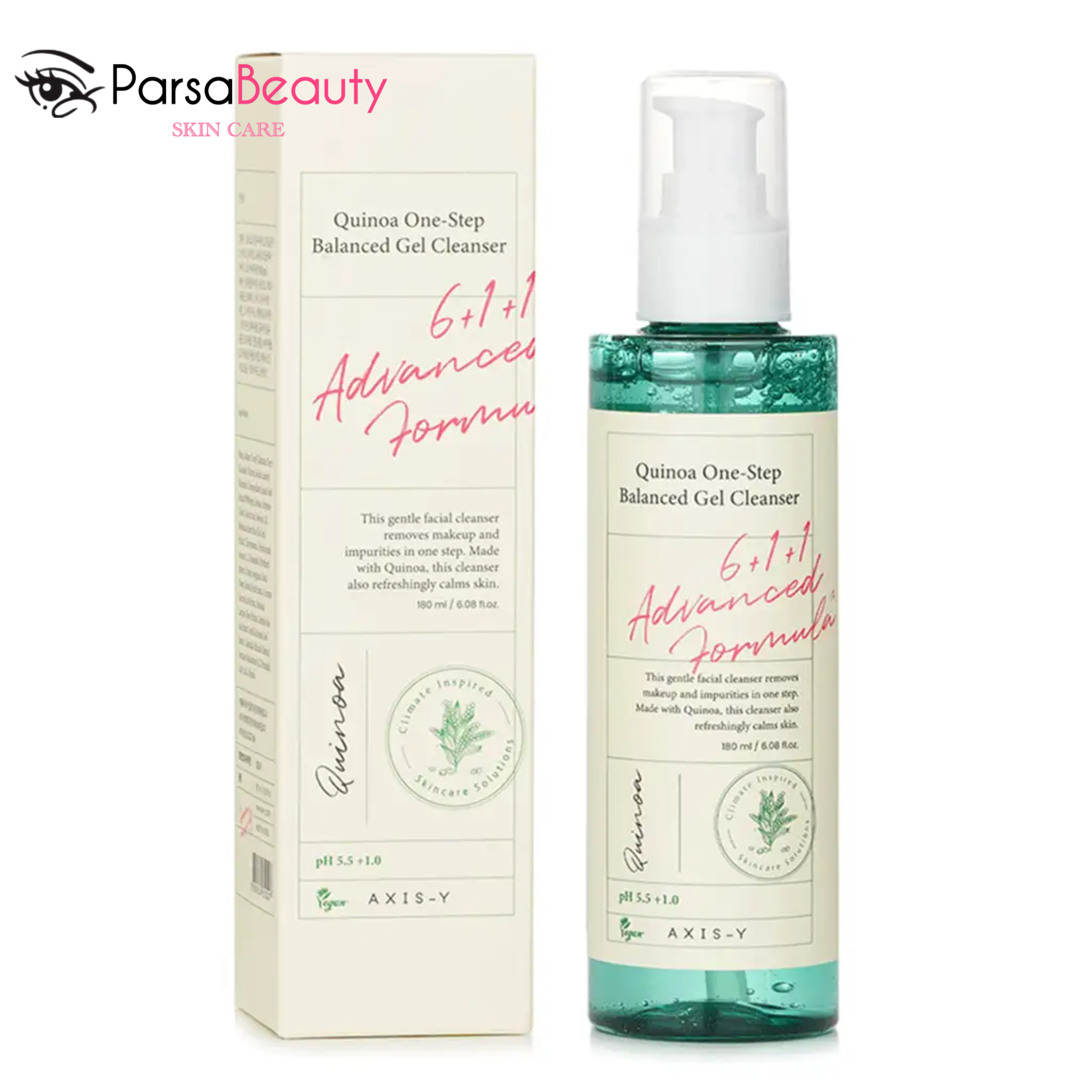 ژل تونر شست و شو کینوا اکسیس وای ۱۸۰ میل AXIS-Y Quinoa One Step Balanced Gel Cleanser اصل | شوینده متعادل‌کننده و آبرسان پوست