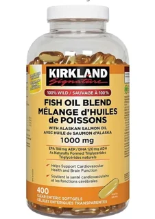 امگا3 کرکلند امریکایی ماهی سالمون آلاسکا 1000mg اصل ۴۰۰عددی