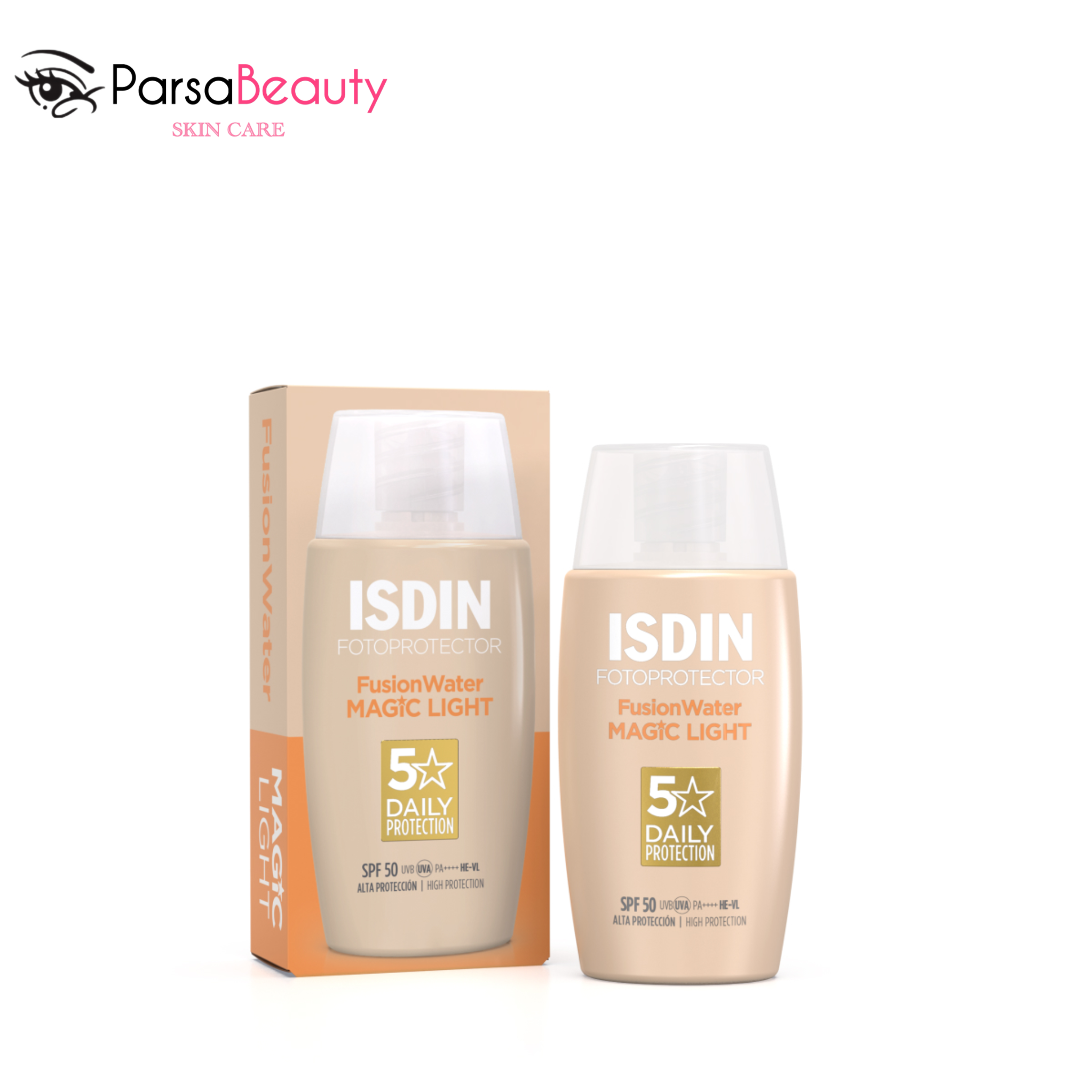 ضدآفتاب مجیک لایت ایزدین فیوژن واتر | SPF 50 – سبک و شفاف – ۵۰ میلی‌لیتر