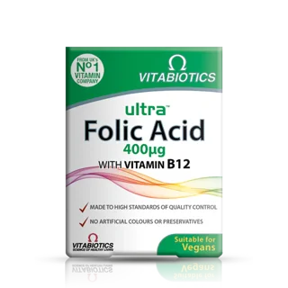 قرص اولترا فولیک اسید ویتابیوتیکس Ultra Folic Acid | مکمل فولیک اسید اورجینال 60عدد