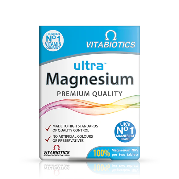 قرص اولترا منیزیوم ویتابیوتیکس Ultra Magnesium | مکمل آرامش، کاهش خستگی و حمایت از سلامت عضلات 30عددی