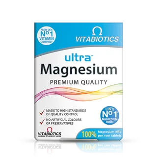 قرص اولترا منیزیوم ویتابیوتیکس Ultra Magnesium | مکمل آرامش، کاهش خستگی و حمایت از سلامت عضلات 30عدد