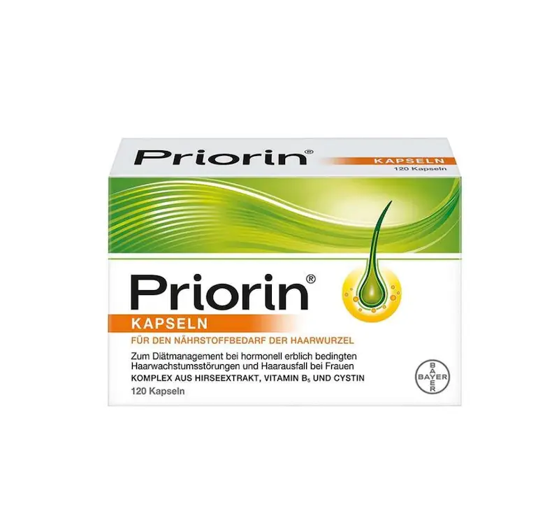 کپسول ضدریزش موی ارثی و هورمونی پریورین مدل Kapseln | تقویت فولیکول و رشد مو بسته 120 عددی