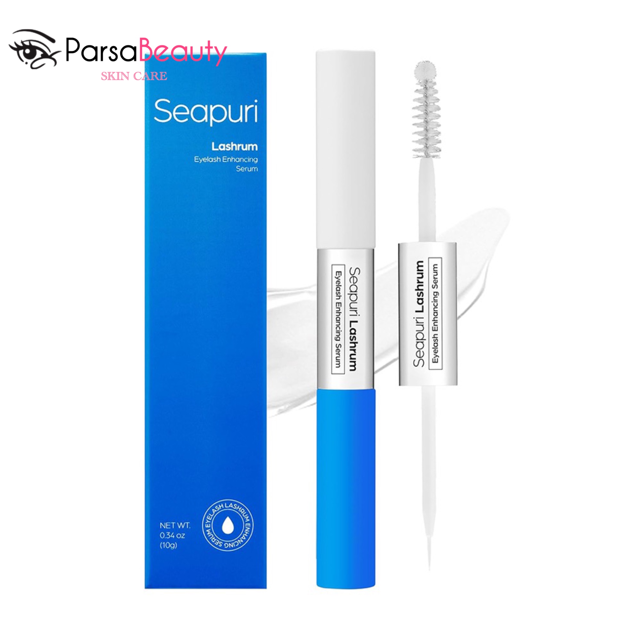 سرم تقویت مژه Seapuri اصل کره‌ای | افزایش طول، ضخامت و پرپشتی مژه‌ها