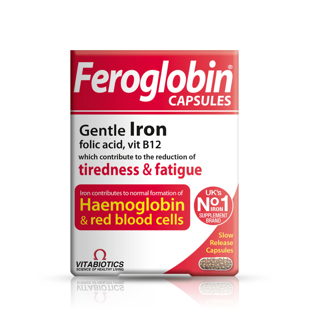 قرص خون‌ساز و آهن فروگلوبین ویتابیوتیکس Ferroglobin | مکمل آهن اصل برای کم خونی و افزایش انرژی 30 عددی