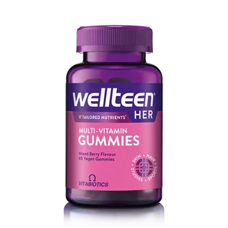 مولتی ویتامین پاستیلی Wellteen Her ویتابیوتیکس 60 عددی اصل