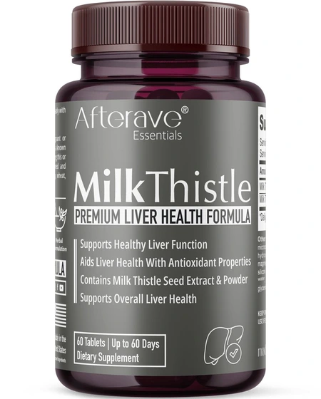 قرص خار مریم Afterave Milk Thistle تقویت کبد و سم‌زدایی 60عددی اصل