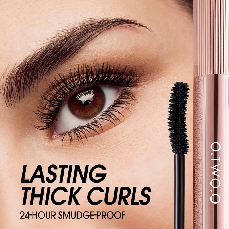 ریمل حجم دهنده و فرکننده ضد آب O.TWO.O رنگ Black | مژه‌هایی پرپشت، خوش‌حالت و ماندگار
