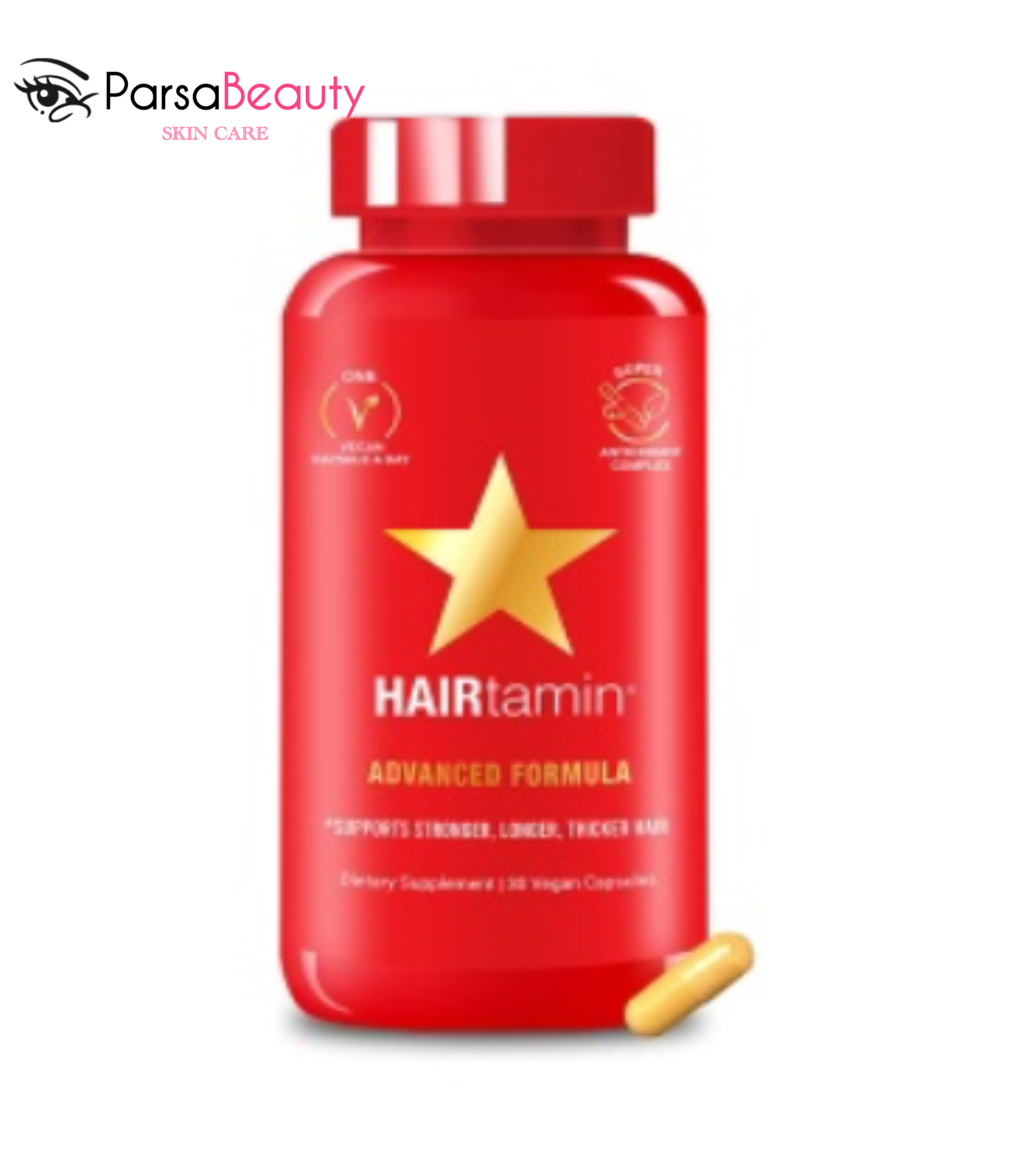 هیرتامین ضد ریزش و تقویت کننده مو 30 عددی Hairtamin Advanced Formula اصل | مکمل رشد و ضخیم‌کننده مو