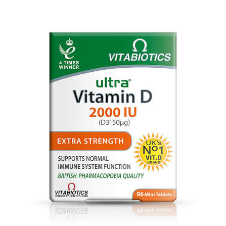 قرص اولترا ویتامین D3 2000 واحدی ویتابیوتیکس Ultra Vitamin D3 2000 IU | تقویت استخوان، عضلات و سیستم ایمنی بدن 96عددی
