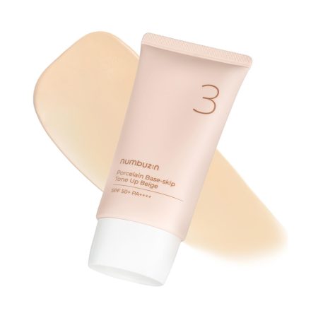 کرم ضد آفتاب تون آپ شماره 3 نامبوزین مدل Porcelain Base-skip Tone Up Beige | محافظت و یکنواخت‌سازی رنگ پوست