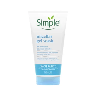 ژل میسلار سیمپل Simple Water Boost اصل | پاککننده ملایم و آبرسان پوست خشک و حساس – 150ml