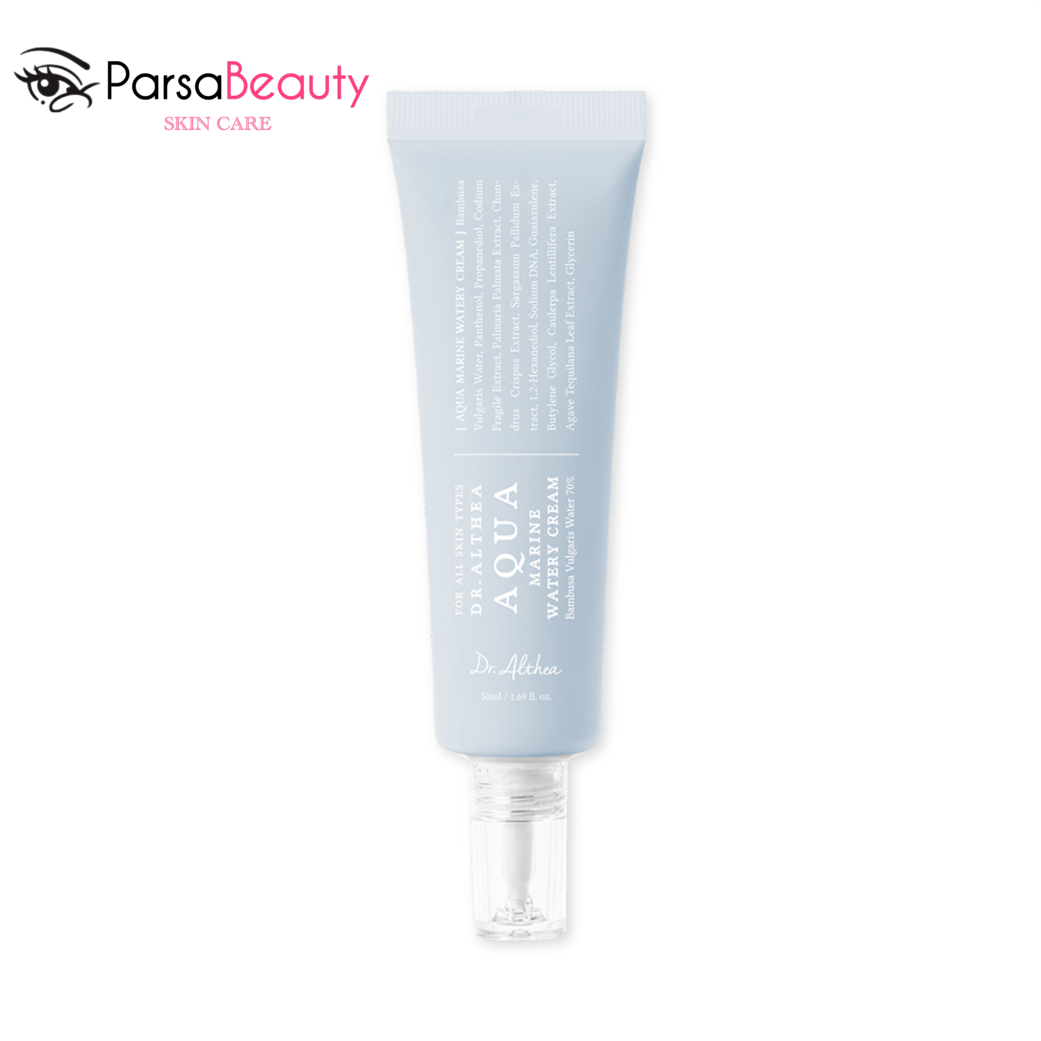 آکوا کرم آبرسان دکتر التیا مدل Aqua Marine Watery Cream | رطوبت‌رسانی و شاداب‌سازی پوست 50 میلی‌لیتر