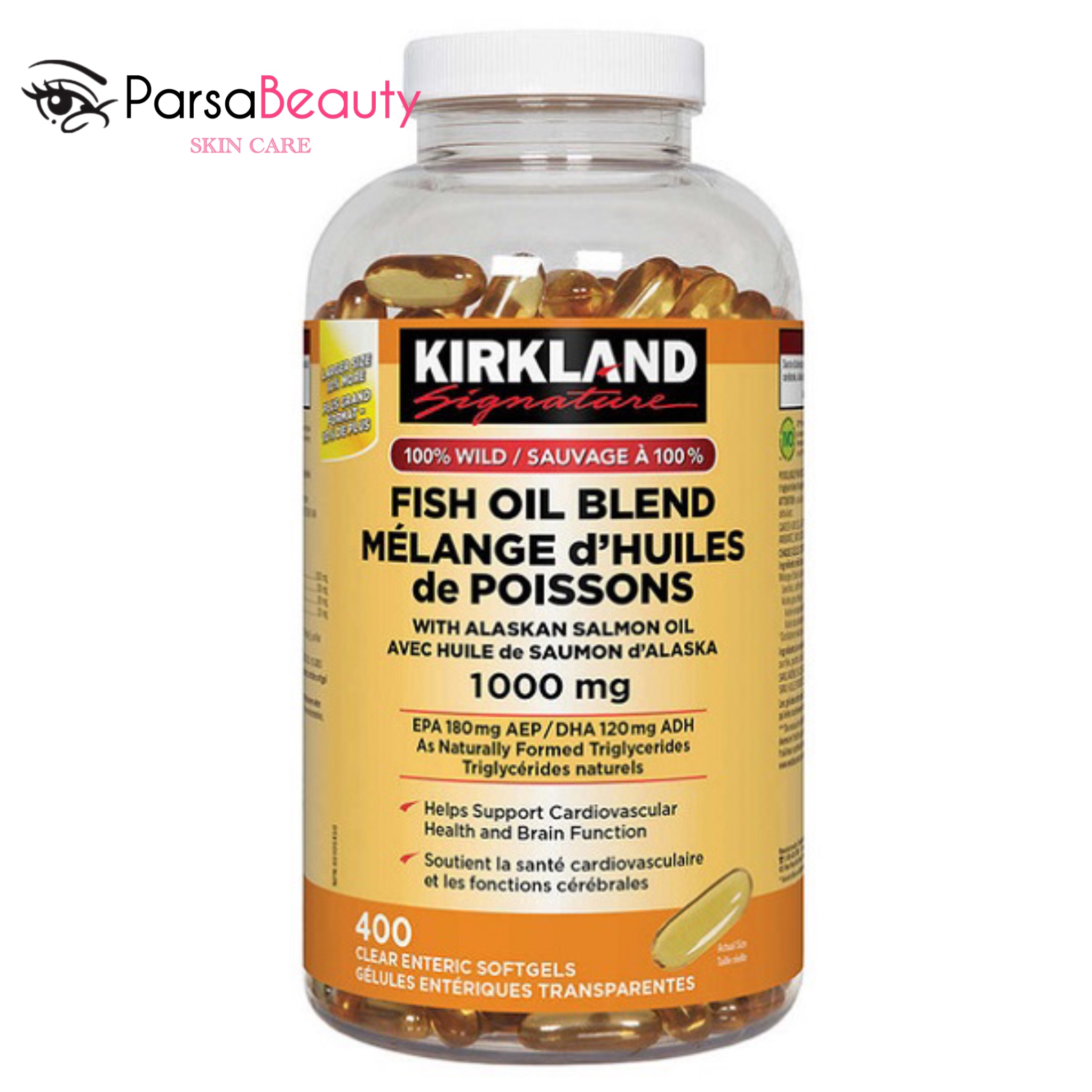 امگا3 کرکلند امریکایی ماهی سالمون آلاسکا 1000mg اصل ۴۰۰عددی