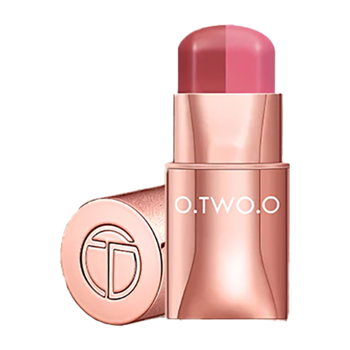 رژگونه استیکی دورنگ O.TWO.O رنگ Warm Sunset | جلوه طبیعی و گرم روی گونه